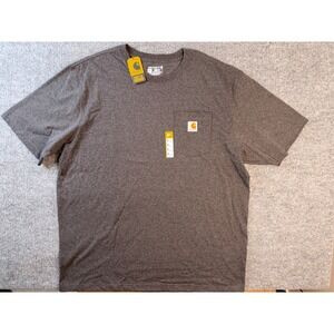 Carhartt XL Gray Loose Fit Heavyweight Pocket T-Shirt Mens Short Sleeve Workwear